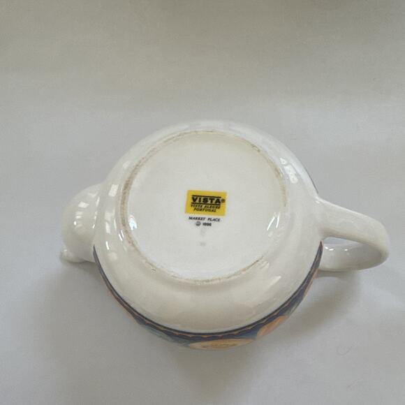 Vintage Vista Alegre Portugal Fruit Porcelain Teapot Fall Harvest Pumpkins - Picture 5 of 12